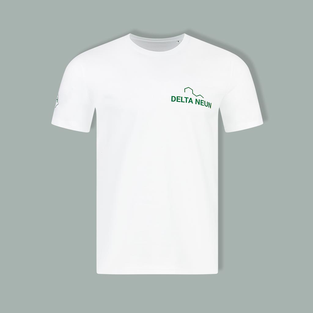 T-Shirt Delta Neun Front Logo weiß unisex